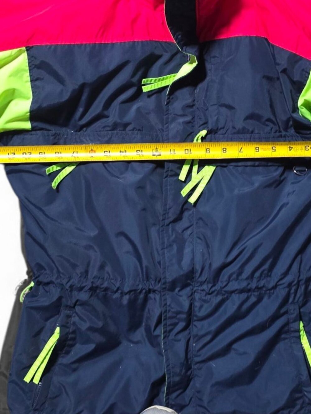 Columbia 2-in-1 Ski Jacket Mens Large 90sNeon Pink Green Blue Vintage - Picture 7 of 12